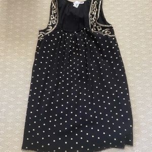Calypso St Barth Black Cotton with Gold Sequin Dress